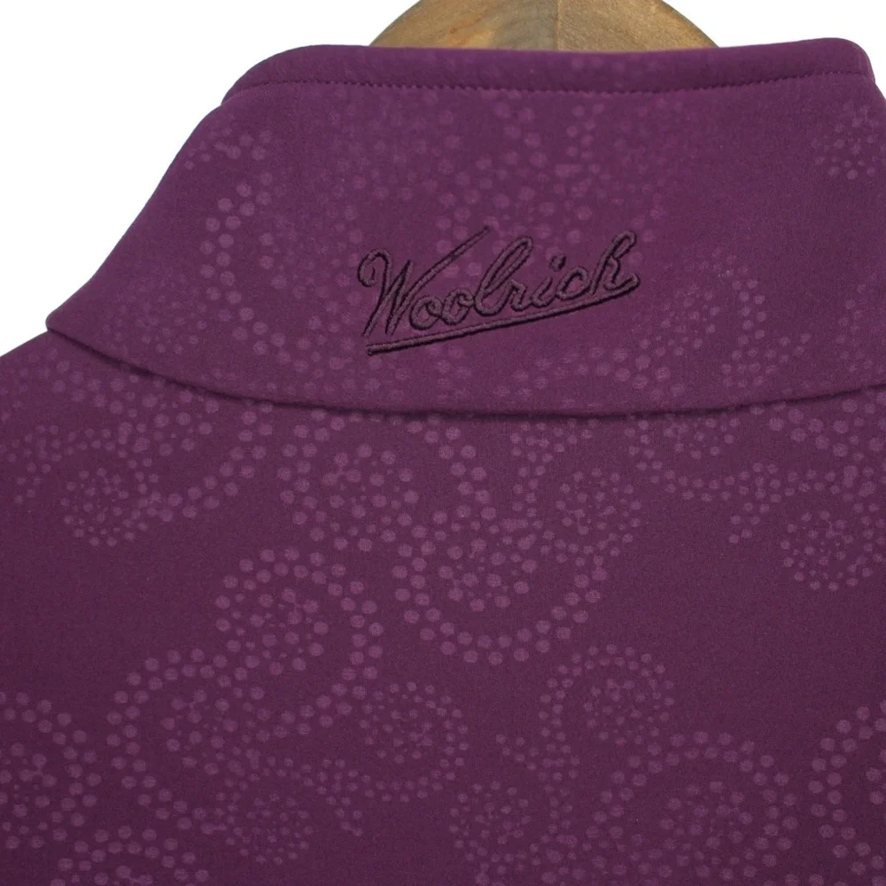 Woolrich Purple Printed Full Zip Up Lightweight Jacket Medium Preowned - Picture 6 of 7